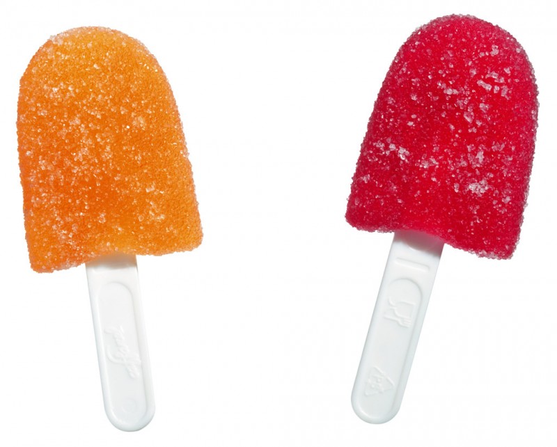 Lolly Jelly, display, fruktgele lollipops assortert, display, Caffarel - 108 x 20 g - vise