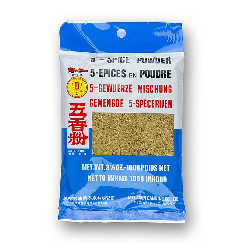 Poudre cinq epices, avec anis, fenouil, poivre, gingembre et cannelle - 100g - sac