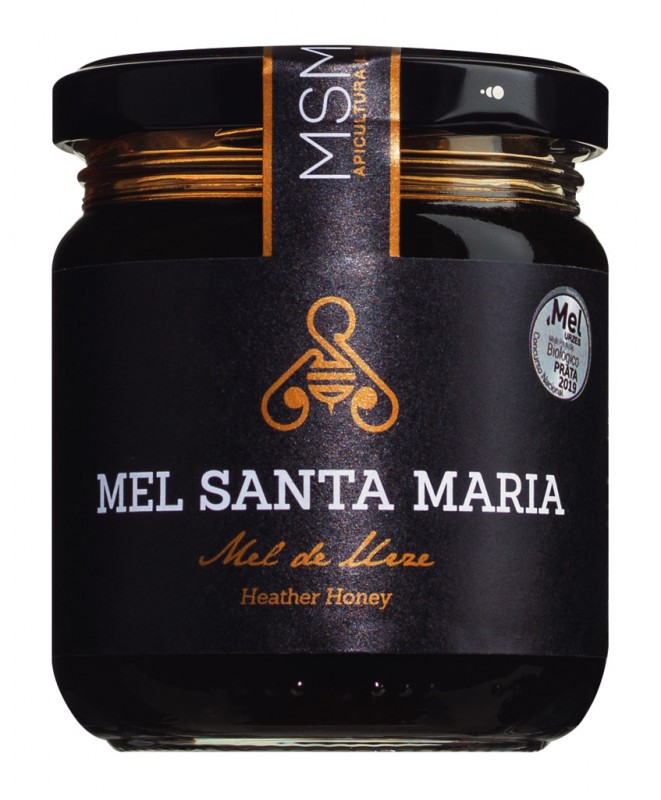 Mel de Urze, biologico, miele di fiori di erica, biologico, Mel Santa Maria - 250 g - Bicchiere