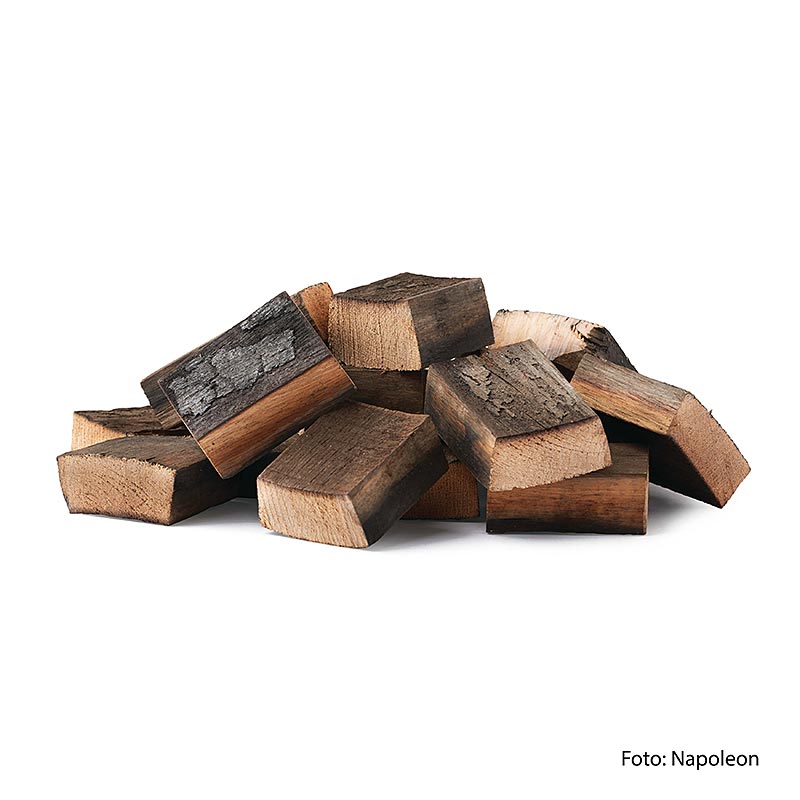 Trozos de virutas de madera para fumar Napoleon, roble brandy - 1,5 kilos - Cartulina