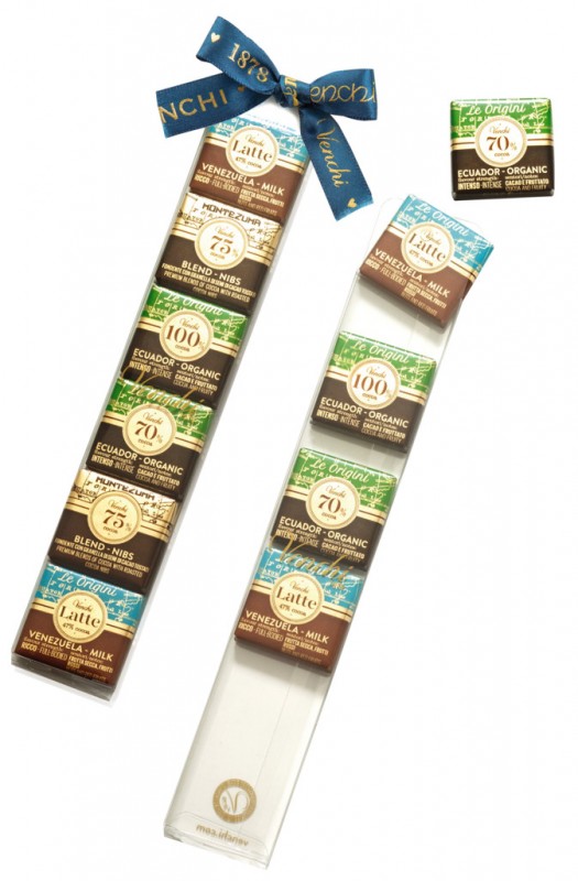 Blister plastico vazio com laco azul, embalagem de presente vazia para barras de chocolate, Venchi - 1 pedaco - Pedaco Blister plastico vazio com laco azul, embalagem de presente vazia para barras de chocolate, Venchi - 1 pedaco - Pedaco