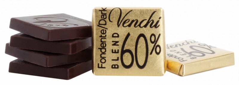Blanding 60 %, moerk sjokolade 60 %, Afrika+Sentral-Amerika, Venchi - 1000 g - kg