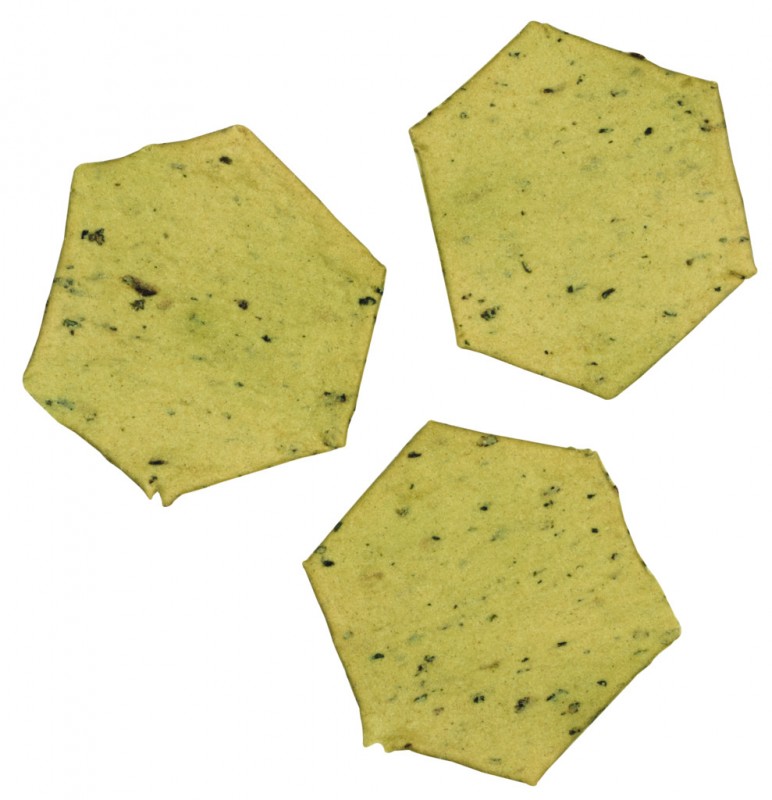 Gressloek og ekstra jomfru olivenoljekjeks, gressloek og olivenoljeostkjeks, The Fine Cheese Company - 125 g - pakke
