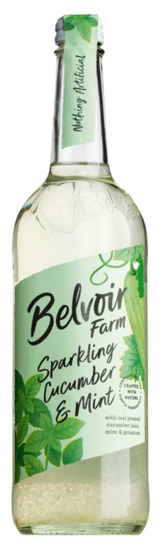 Prensa de pepino y menta, limonada de pepino y menta, Belvoir - 0,75 litros - Botella