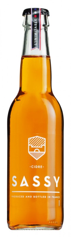Cider, L`Inimitable, anggur bersoda apel, Sassy - 0,33L - Botol