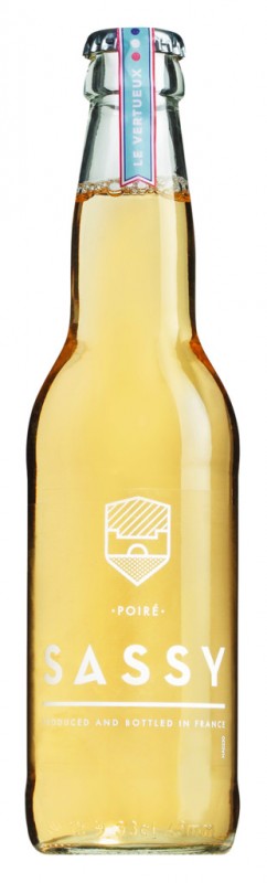 Cidre Poire, Le Vertueux, vino espumoso de pera, Sassy - 0.33L - Botella