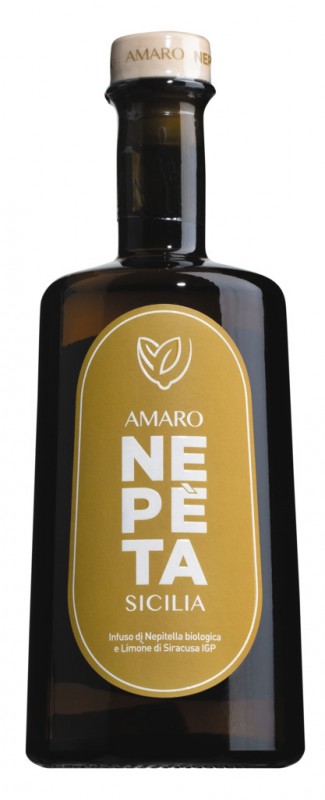 Amaro Nepeta, sitruunasta ja mintusta valmistettu katkera likoori, Nepeta - 500 ml - Pullo