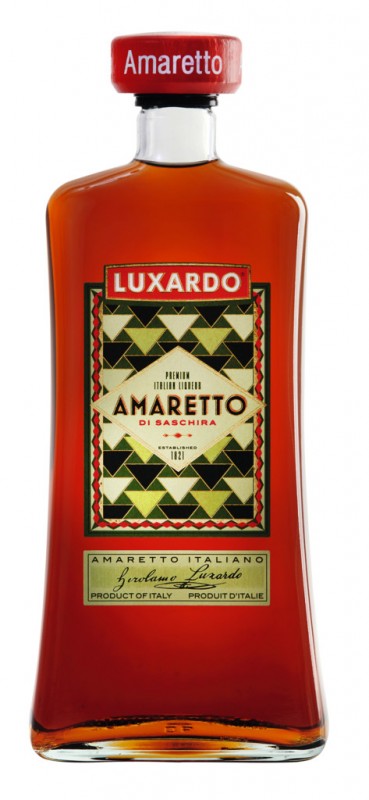 Amaretto di Saschira, bittermandellikor 24%, Luxardo - 0,7L - Flaska
