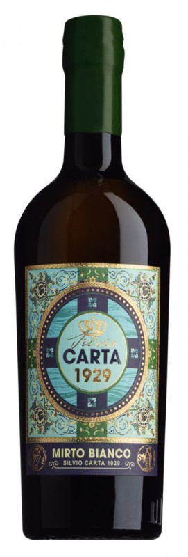 Mirto Bianco, licor de mirto, Silvio Carta - 0.7L - Botella