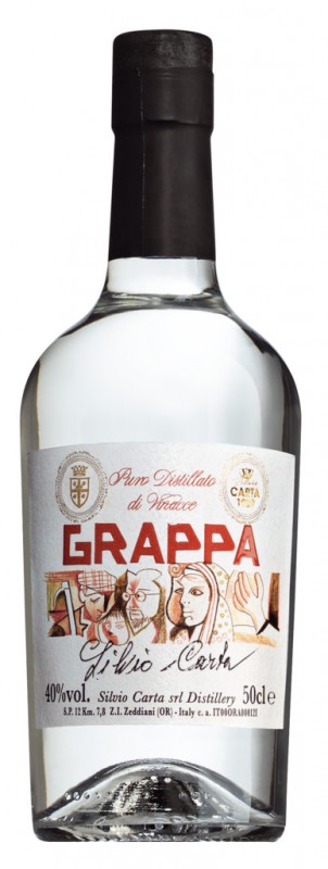 Grappa, grappa, Silvio Carta - 0,5 l - Bottiglia Grappa, grappa, Silvio Carta - 0,5 l - Bottiglia