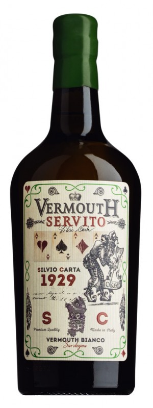 Vermute Bianco Servito, vermute, Silvio Carta - 0,75 litros - Garrafa