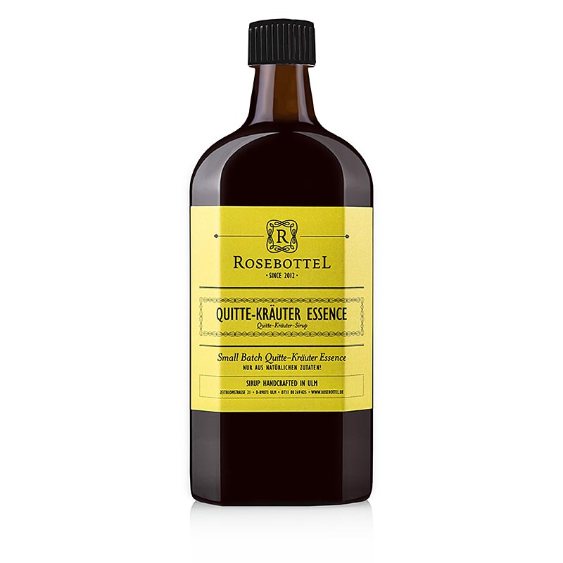 Jarabe de esencia de hierbas de membrillo Rosebottel - 500ml - Botella