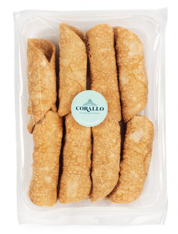 Cannoli siciliani, maxi, pasteles de Sicilia, grandes, Corallo - 200 gramos - embalar