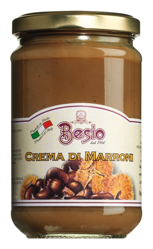 Crema di marroni, creme de castanha, Besio - 350g - Vidro