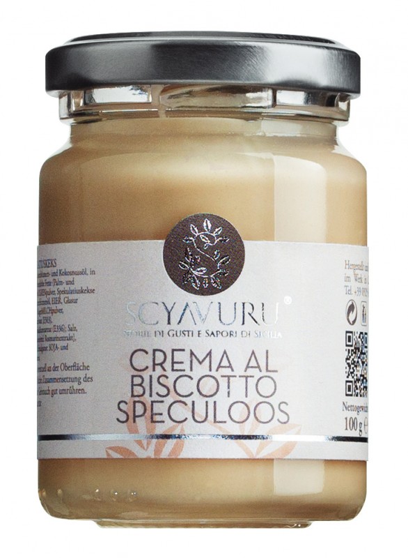 Crema al Biscotto Speculoos, sot speculooskram, Scyavuru - 100 g - Glas Crema al Biscotto Speculoos, sot speculooskram, Scyavuru - 100 g - Glas