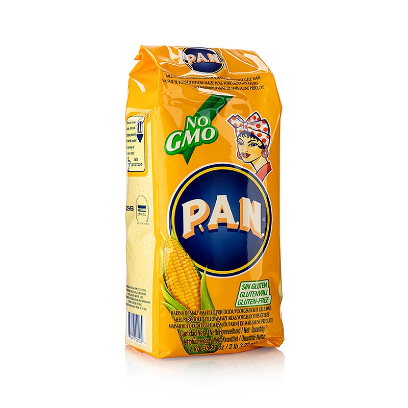 Farinha de milho, amarela, fina, pre-cozida - 1 kg - bolsa