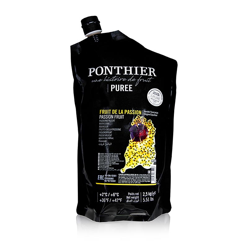 Ponthier pasjonsfruktpure (pasjonsfrukt), med sukker, 2,5 kg - 2,5 kg - 