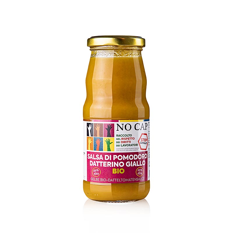Salsa di pomodoro datterino, giallo, SENZA TAPPO, BIOLOGICO - 360 g - Potere
