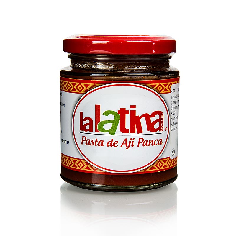 Paste djegese, e kuqe, Pasta de Aji Rojo Panca - lalatina nga Peruja - 225 g - Xhami
