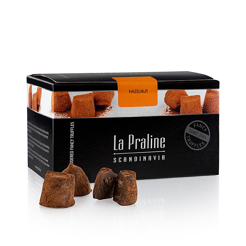 La Praline Fancy Truffles, confeitaria de chocolate com avela, Suecia - 200g - caixa