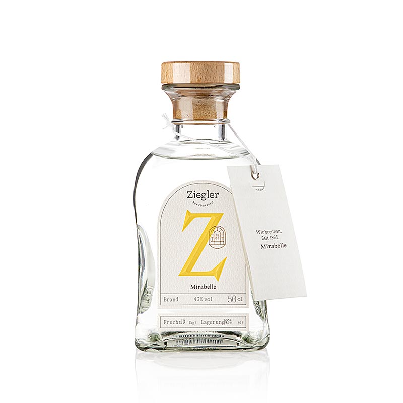 Ziegler Mirabelle brandy edhal brandy 43% rummal 0,5 l - 500ml - Flaska