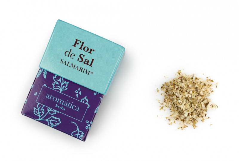 Flor de Sal Aromatica, Flor de Sal dengan oregano dan peterseli, Sal Marim - 100 gram - Bagian