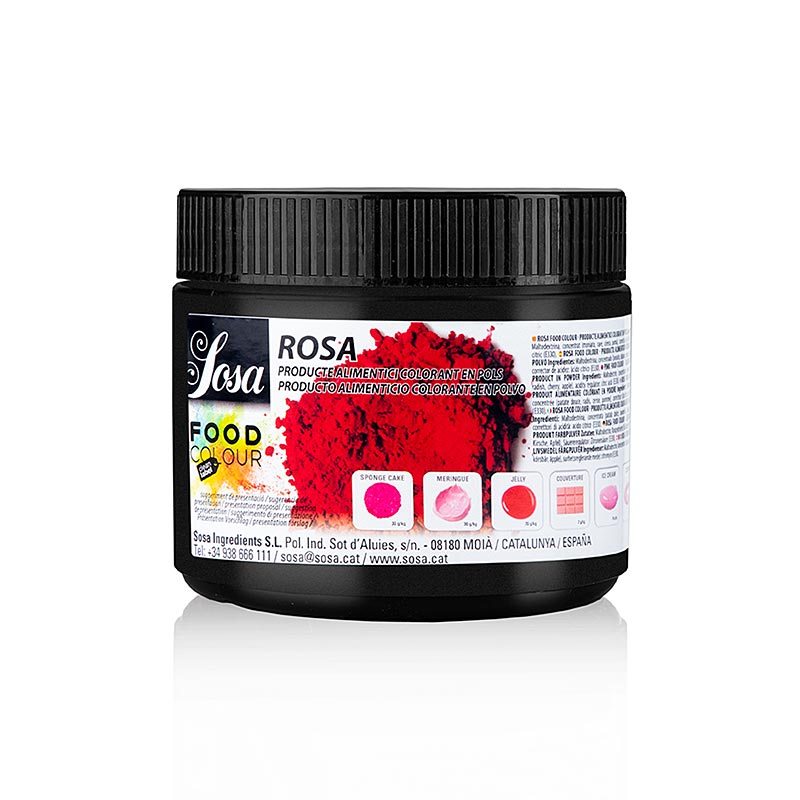 Sosa Natural Food Coloring Pink, Powder All Liuble (38628) - 200 g - Pe voi