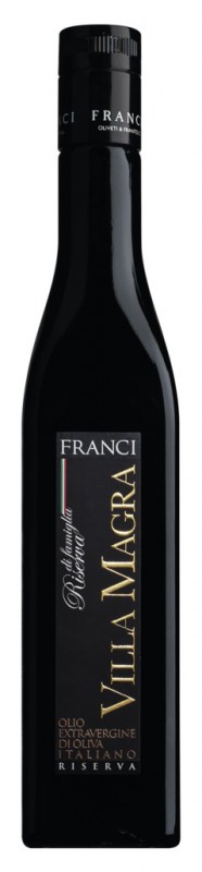 Olio extra virgin Villa Magra, extra virgin olifuolia Villa Magra, Frantoio Franci - 500ml - Flaska Olio extra virgin Villa Magra, extra virgin olifuolia Villa Magra, Frantoio Franci - 500ml - Flaska