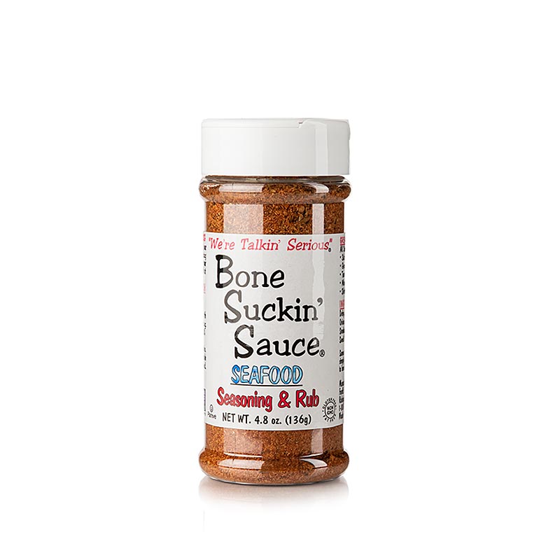 Bone Suckin` Seafood Seasons and Rub, BBQ-krydder, Ford`s Food - 136 g - Pe kan