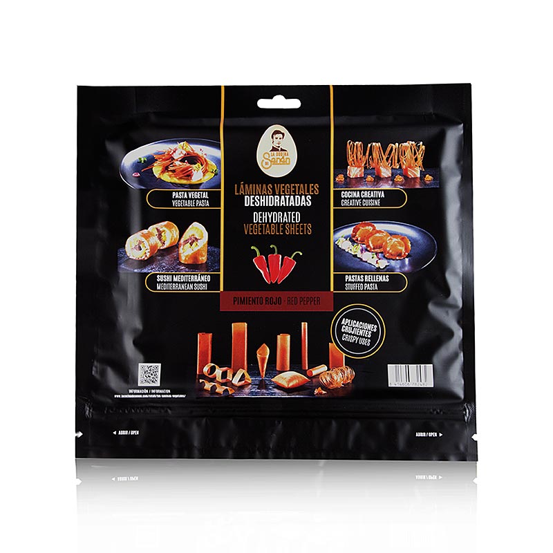 Peperoni di carta commestibili vegetariani, La Cocina de Senen - 220 g, 10 fogli - borsa