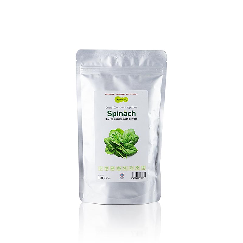 TOUFOOD LYOFEELING SPINACH, pakastekuivattu pinaatti, jauhe - 100 g - laukku