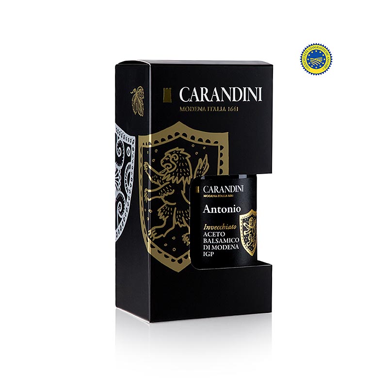 Aceto Balsamico Modena PGI, Antonio, invecchiato, Carandini (kotak presentasi) - 250ml - Kardus