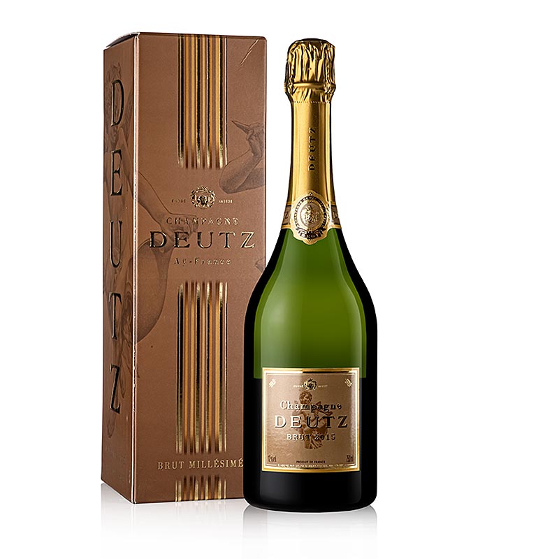 Champagne Deutz 2015 Brut Millesime, 12% vol., i presentforpackning - 750 ml - Flaska