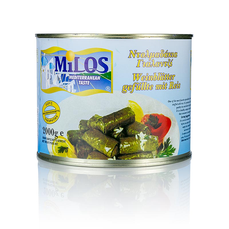 Grape leaves with rice filling - 2 kg, approx. 60 pieces - can