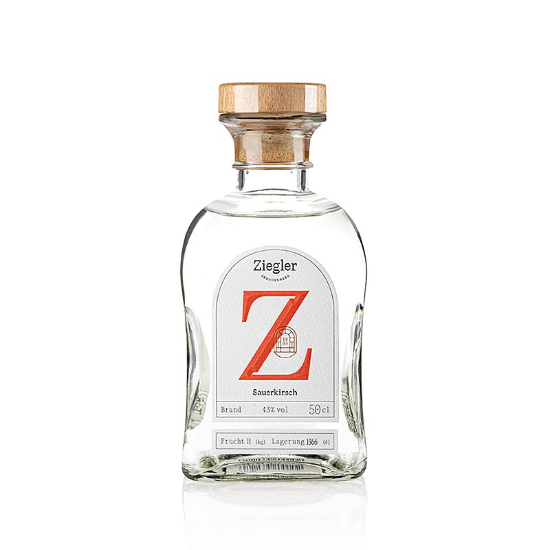 Hapankirsikka brandy - jalo brandy, 43 tilavuusprosenttia, Ziegler - 500 ml - Pullo