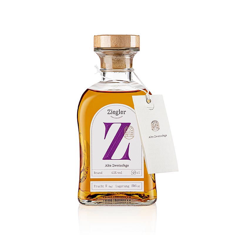 Old Zwetschge (plommon) - fin konjak, 43% vol., Ziegler - 500 ml - Flaska