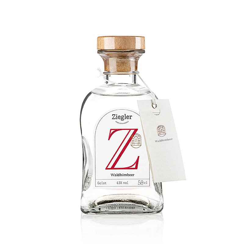 Aguardiente de frambuesa silvestre, brandy fino, 43% vol., Ziegler - 500ml - Botella