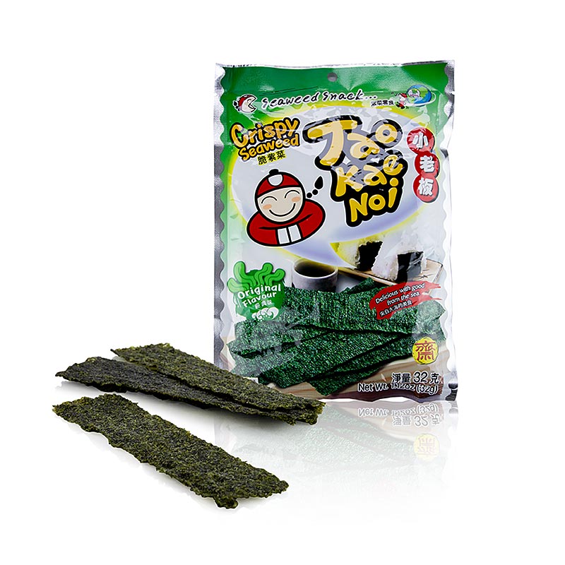 Taokaenoi Crispy Seaweed Original, kerepek rumpai laut - 32g - beg