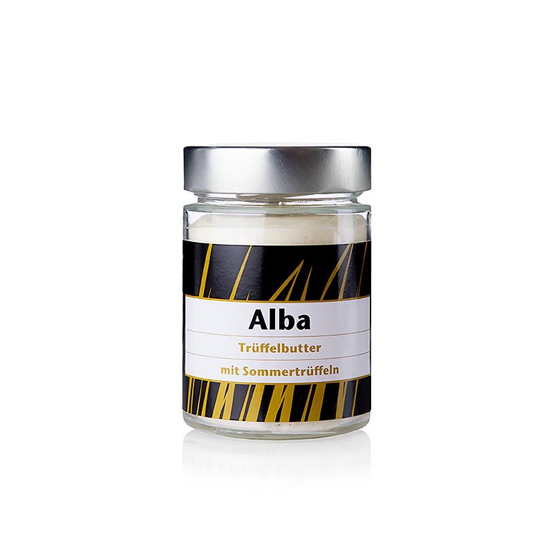 Tilberedning av troeffelsmoer Alba, hvit, med sommertroefler - 250 g - Glass