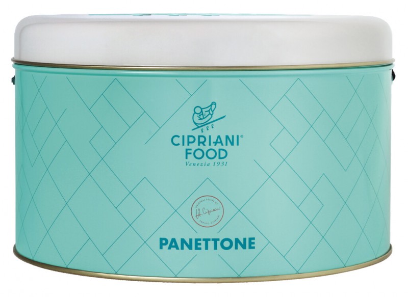 Panettone, metal tin, Traditional yeast cake, Cipriani - 1,000g - can