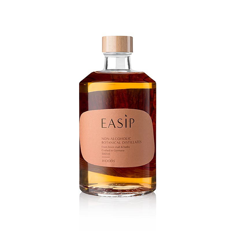 EASIP Woods - icke-alkoholiska botaniska destillat, malt och bark, alkoholfritt - 500 ml - Flaska
