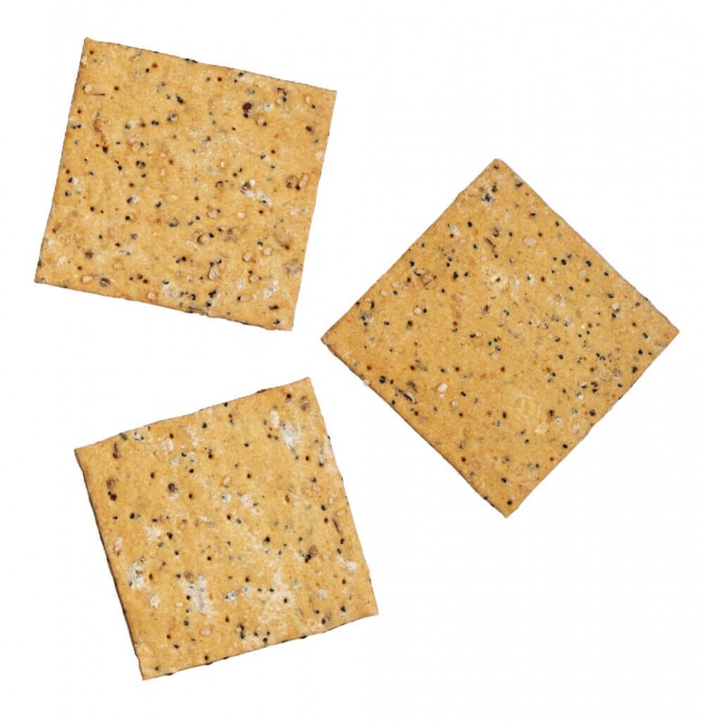 Cracker Mondovino, Spezie Marocchine, Cracker alle Spezie Marocchine, Biscotti Artigianali - 125 g - pacchetto