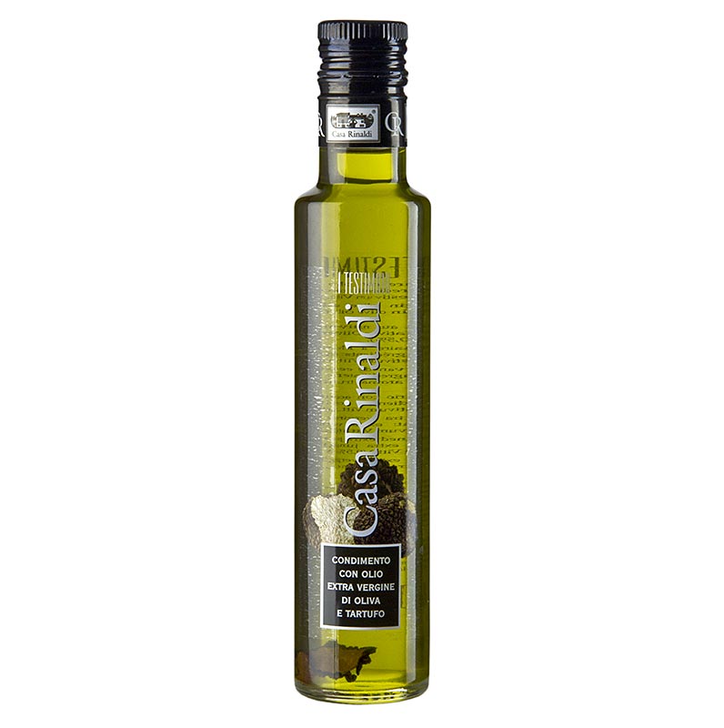 Huile d`olive extra vierge, Casa Rinaldi a l`arome de truffe blanche et truffe d`ete - 250 ml - Bouteille
