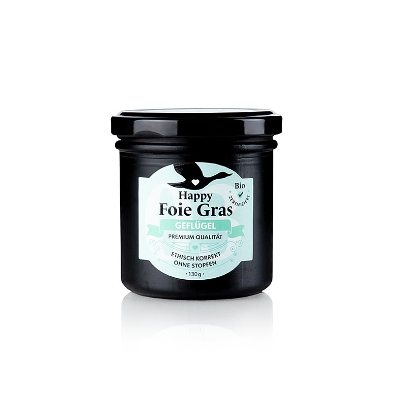 Happy Foie - fjaderfalever, EthicLine, ekologisk - 130 g - Glas