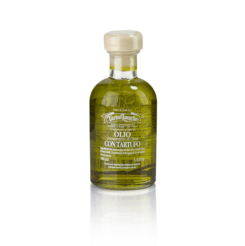 Extra virgin olive oil with summer truffle and aroma (truffle oil), Tartuflanghe - 100ml - Bottle