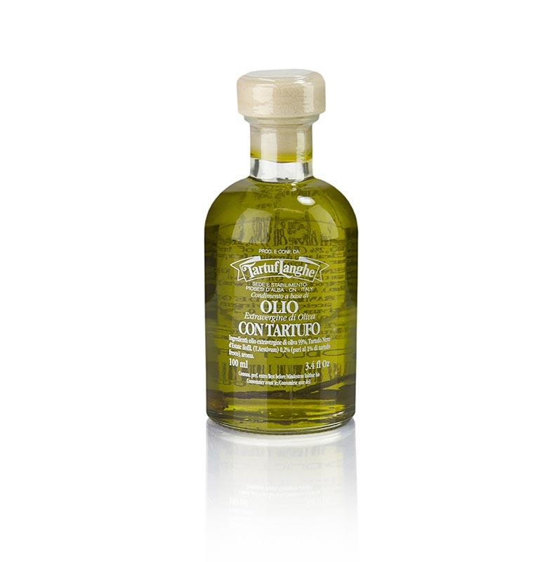 Ekstra jomfru olivenolie med sommertroeffel og aroma (troeffelolie), Tartuflanghe - 100 ml - Flaske