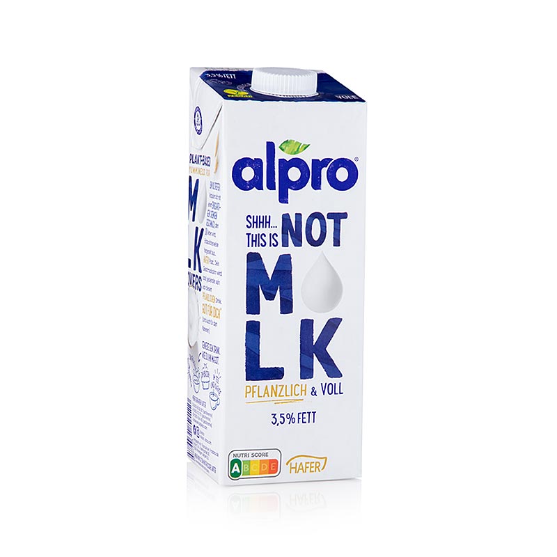 NOT MLK, alternativa a la leche vegetal elaborada con avena, 3,5% de grasa, alpro - 1 litro - paquete tetra