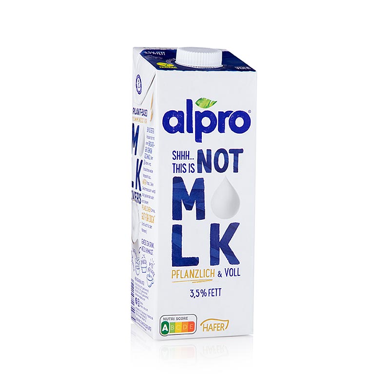 INTE MLK, vaxtbaserat mjolkalternativ gjord pa havre, 3,5% fett, alpro - 1 liter - Tetra pack