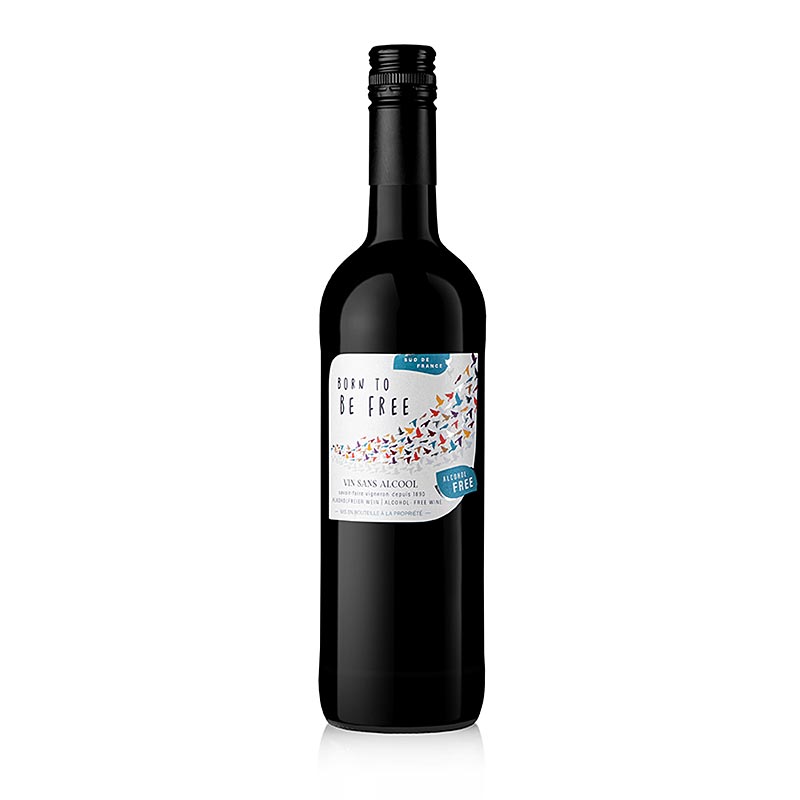 Nascido para ser Livre Vinho tinto sem alcool, La Colombette - 750ml - Garrafa