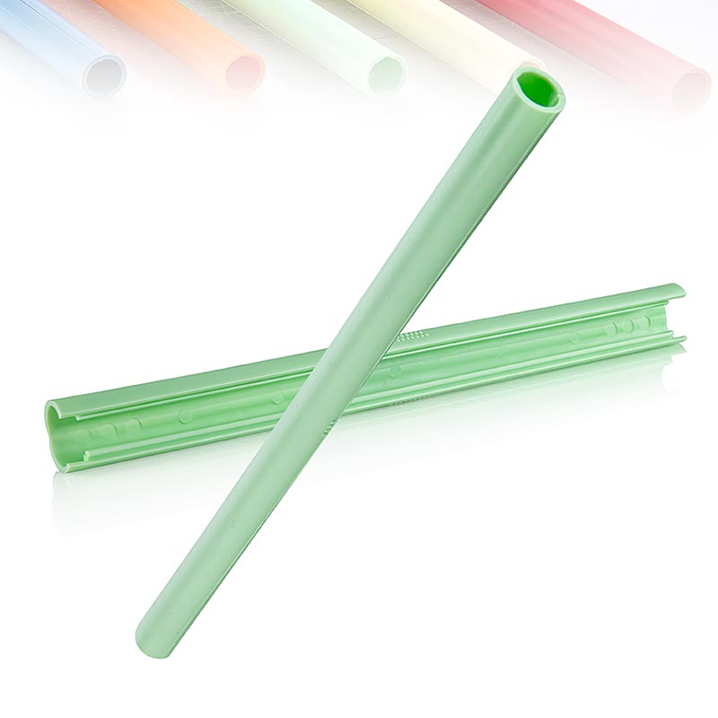 ClickStraw - straw minuman boleh diguna semula, hijau - 10 keping - kotak